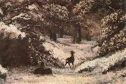 Gustave Courbet Deer oil painting on canvas